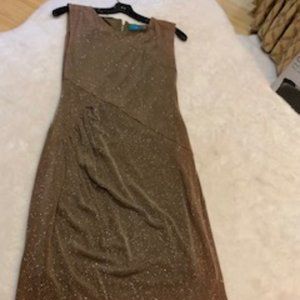 Alice and Olivia Bronze dress with silver shimmer